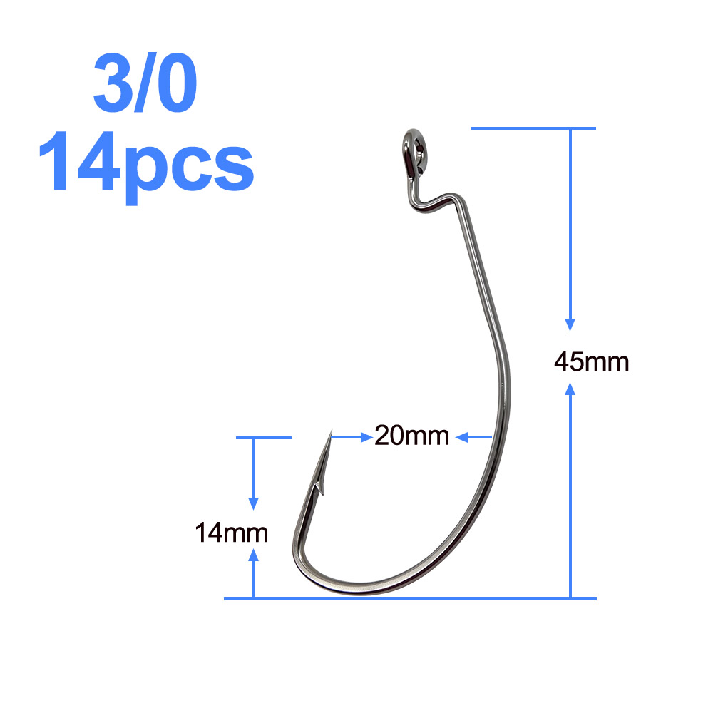 ESFISHING Офсетный крючок из у – обзор и цена Fishing Hook Size