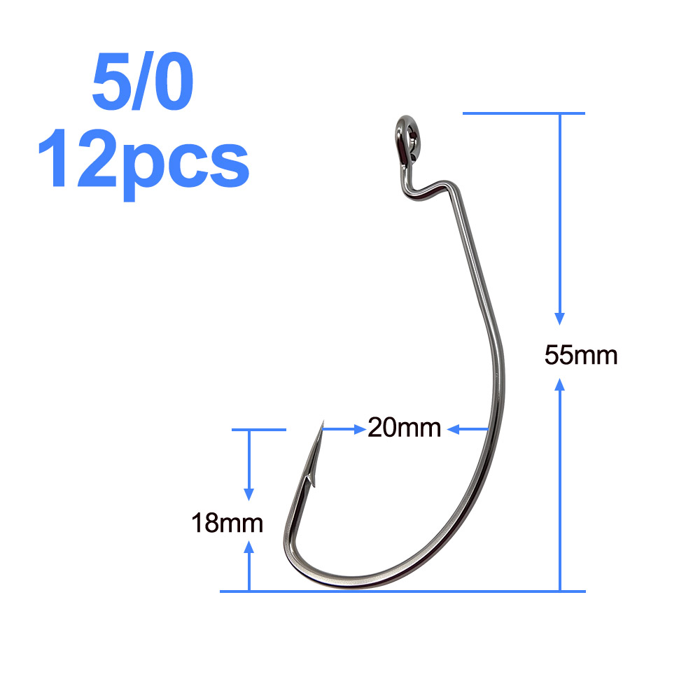 ESFISHING Офсетный крючок из у – обзор и цена Fishing Hook Size
